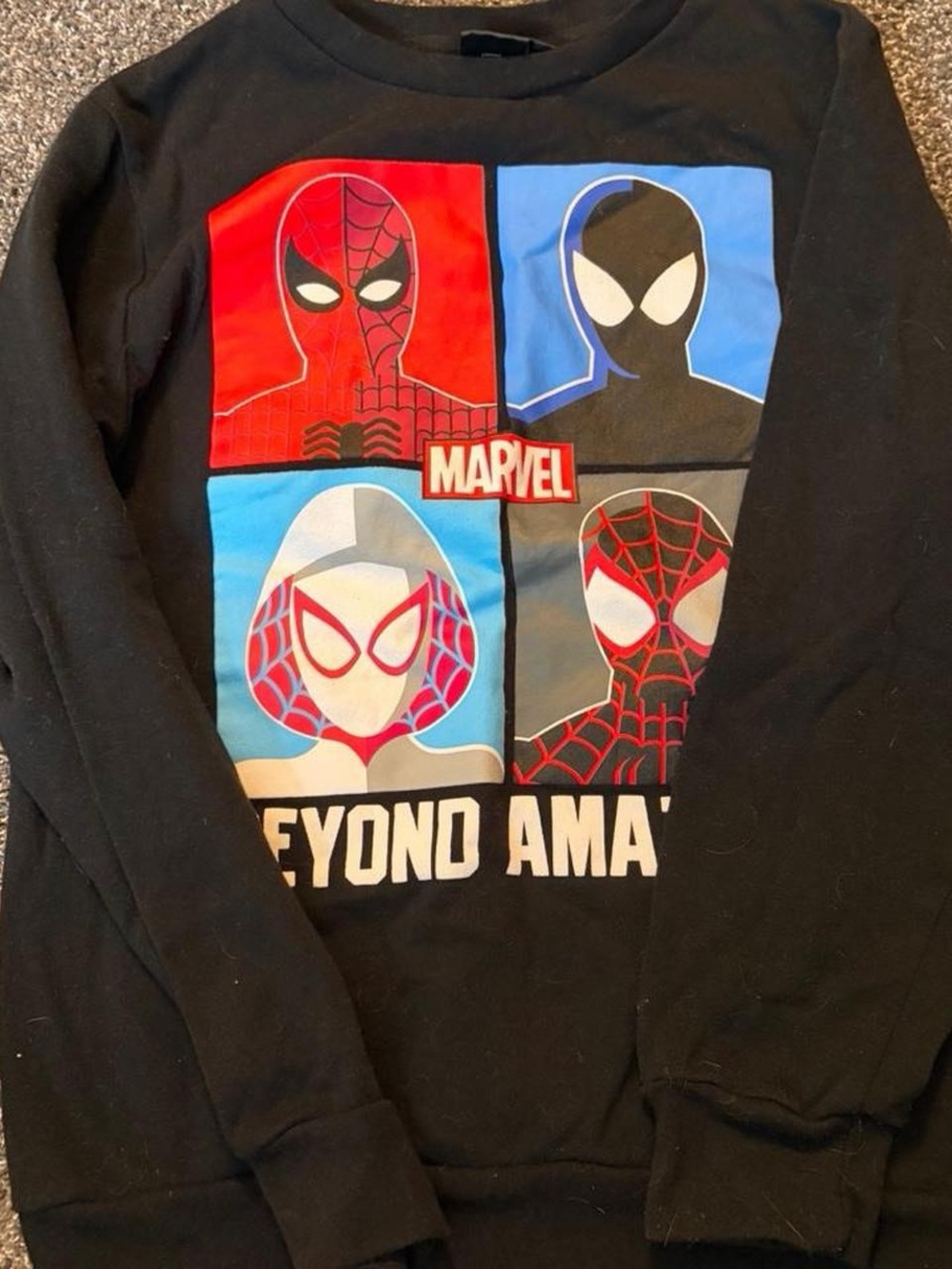 Black Spiderman Graphic Crewneck